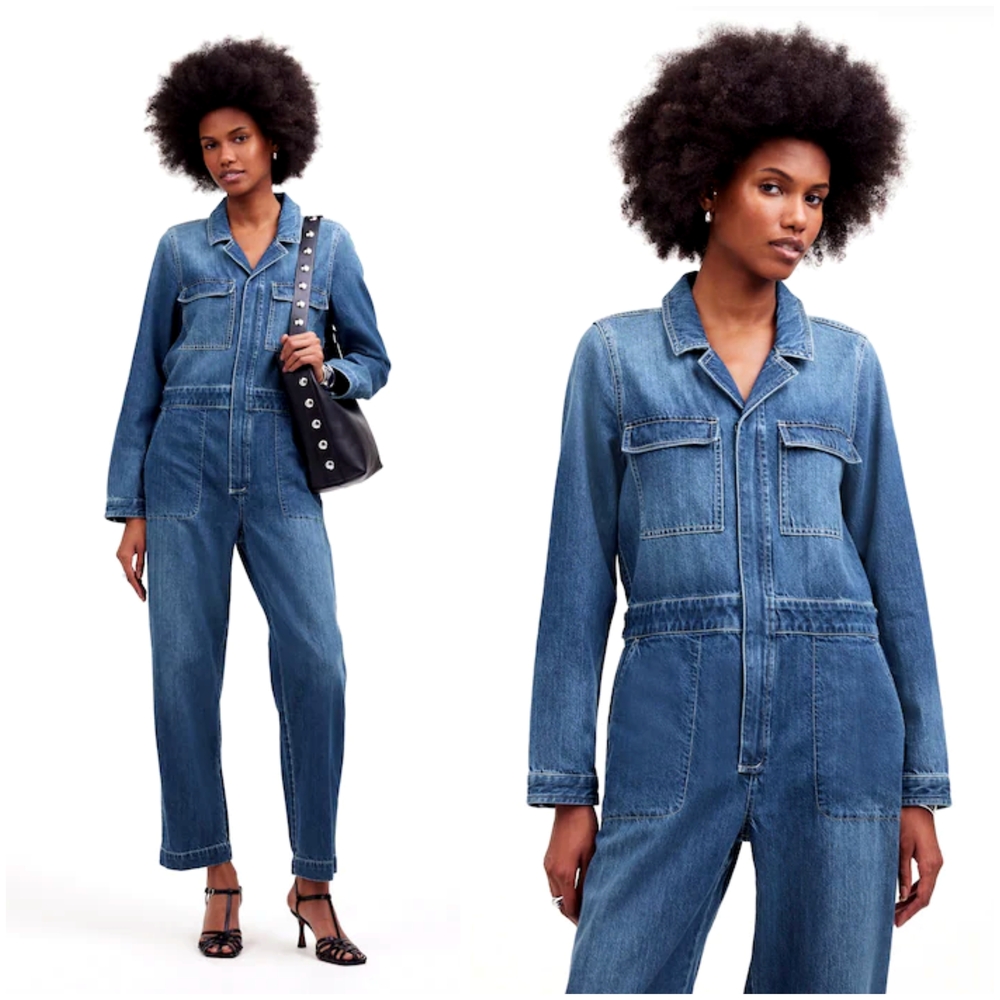 NWT, Madewell, Blue Denim Utility Jumpsuit Coveralls